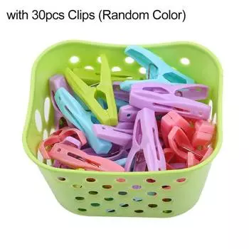 Модная обувь Одежда Нижнее белье Носки Прищепка 30 шт. Ветрозащитные зажимы для сушки с корзиной