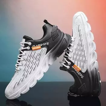 Модная обувь PARZIVAL для мужчин, летние кроссовки, спортивная обувь для бега, дышащая трикотажная обувь для ходьбы, повседневная обувь для спортзала, мужские кроссовки 39