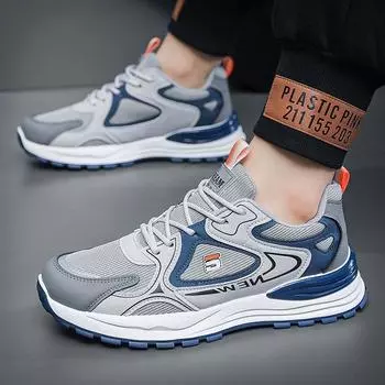 Модная обувь, повседневный спортивный стиль для мужчин, кроссовки для бега для студентов, спортивная обувь 39 серый