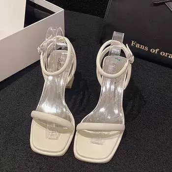 Модная обувь, сандалии на высоком каблуке, сексуальная обувь, женские сандалии, сандалии на тонком каблуке с ремешками, туфли с открытым носком 35 светло-зеленый