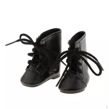 Модная обувь Сапоги для куклы 14 дюймов - черные