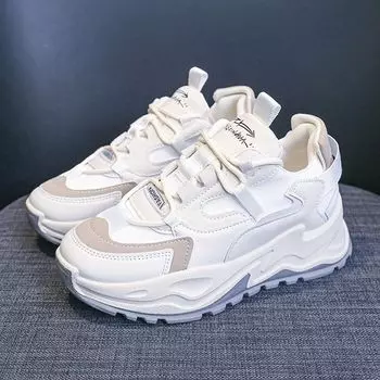 Модная обувь женская дышащая новая трендовая осенняя модель белая обувь дикие 2024 кроссовки в стиле пэчворк женские Zapatillas De Deporte 35 серый