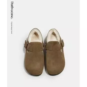 Модная обувь женская обувь на плоской подошве с круглым носком повседневные женские кроссовки слипоны мокасины меховое платье новые зимние ретро тапочки с неглубоким носком женские 35