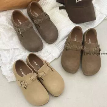 Модная обувь Женская обувь на плоской подошве Мягкие повседневные женские кроссовки Осенние туфли-сабо с круглым носком Мокасины на платформе с мехом Платье Осень Новые криперы Слипоны 35 абрикосовый