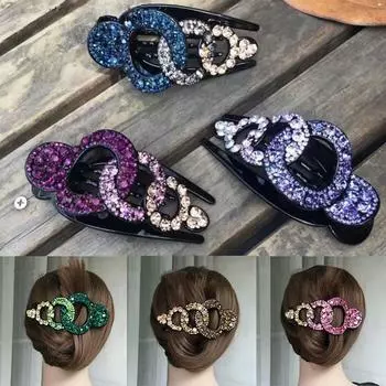 Модная очень большая заколка-утиный нос со стразами для мамы-заколка для волос Updo Горизонтальная заколка 12.5*5.5cm