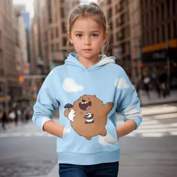 Модная одежда для девочек, детский бутик для девочек 2024 года, последние модели, топы, детская одежда, осенние толстовки с принтом 3D, милые 100CM