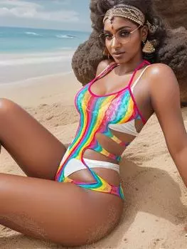 Модная одежда для ночных клубов, женское эротическое нижнее белье, боди цвета радуги, пляжная одежда, женское сексуальное прозрачное сетчатое обтягивающее белье XXS