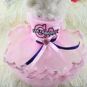 Модная одежда для собак Юбка CA Юбка Платье для домашних животных Красивая юбка для собак Юбка для кошек Товары для домашних животных S розовый