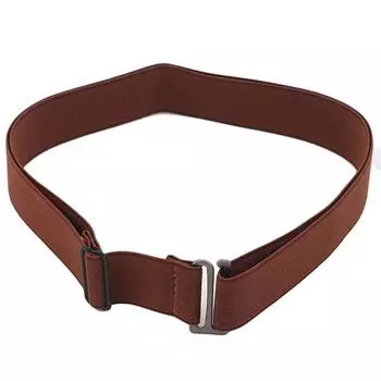 Модная одежда для женщин, невидимый пояс, эластичный пояс с плоской пряжкой One Size темно-коричневого