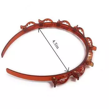 Модная одежда, двухслойная повязка на голову, инструменты для волос, двойная челка, прическа, заколка, многослойные повязки на голову One Size коричневый