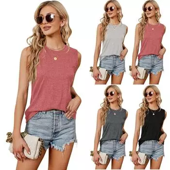 Модная одежда Топ без рукавов Жилет без рукавов Женский кружевной топ с глубоким v-образным вырезом XXL чёрный