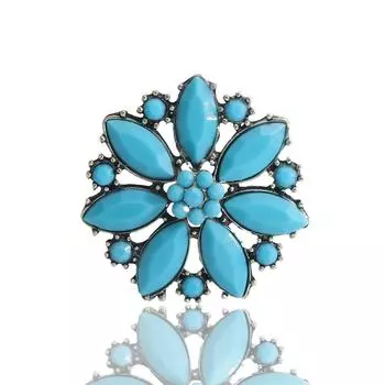 Модная одежда Турция Синий цветок Винтажная брошь Брошь Костюм Универсальные аксессуары