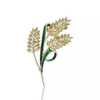 Модная одежда Желтая имитация пшеницы Брошь Брошь Костюм Универсальные аксессуары