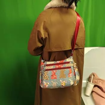 Модная одноплечевая многослойная водонепроницаемая сумка через плечо для среднего и пожилого возраста Upgrade (6908) Bunny