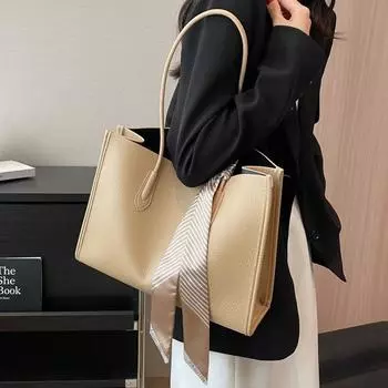 Модная однотонная большая сумка, сумка через плечо большой емкости, женская повседневная сумка для поездок на работу