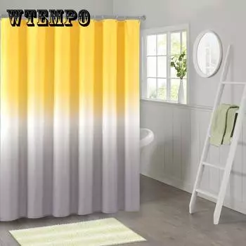 Модная однотонная градиентная занавеска для душа, водонепроницаемая, устойчивая к плесени и влагостойкая занавеска для душа в ванной комнате 180*180cm