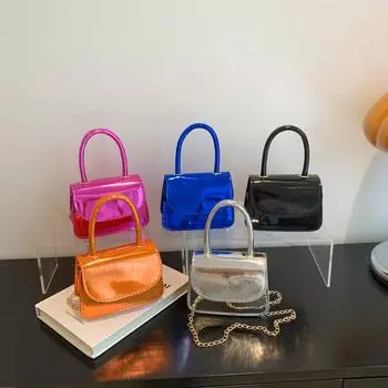 Модная однотонная маленькая квадратная сумка 2024 года, новая модная и красивая женская сумка, универсальная фактурная сумка через плечо серебряный