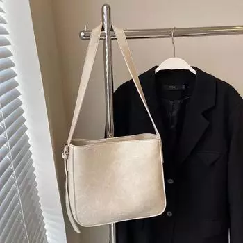 Модная однотонная сумка-тоут из искусственной кожи на молнии, универсальная модная сумка, мягкая, простая, модная сумка через плечо чёрный