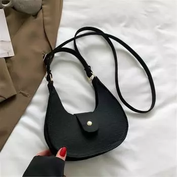 Модная однотонная женская сумка через плечо, войлочные сумки для улицы, универсальные сумки через плечо чёрный