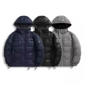 Модная однотонная зимняя хлопковая одежда, мужская хлопковая одежда с капюшоном для пар, теплые куртки в гонконгском стиле, мужская одежда M