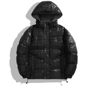 Модная однотонная зимняя хлопковая одежда, мужская хлопковая одежда с капюшоном для пар, теплые куртки в гонконгском стиле, мужская одежда M