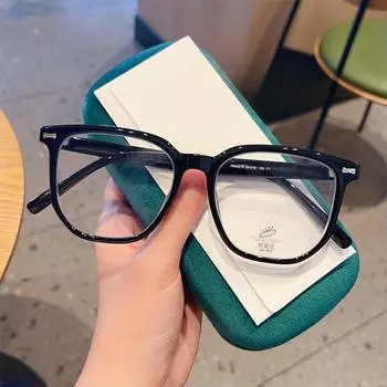 Модная онлайн-оправа знаменитостей в черной оправе TR90, простая многоугольная большая оправа для очков. Оправа для очков может быть дополнена очками.