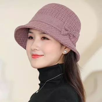 Модная осенне-зимняя шапка для женщин среднего возраста, шерстяная женская шапка для мам, теплая, морозостойкая, ветрозащитная, рыбацкая шапка