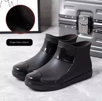 Модная пара дождевых ботинок, водонепроницаемые и нескользящие, для рыбалки на открытом воздухе, резиновые ботинки для работы на кухне, износостойкие водные ботинки 39