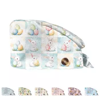 Модная пасхальная рабочая шапка с принтом, повседневная, стираемая, кепка-мешок One Size розовый