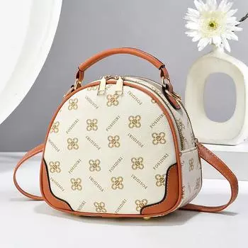 Модная печатная сумочка, маленькая сумка, простая двухслойная женская сумка через плечо, темпераментная мягкая кожаная женская сумка через плечо