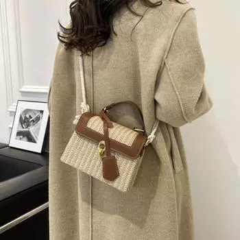 Модная персонализированная маленькая квадратная сумка женская 2024 зимняя новая трендовая сумка-мессенджер повседневная простая женская сумка чёрный