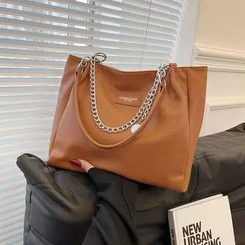 Модная персонализированная сумка-тоут 2024 года, новая сумка, женская модная простая сумка через плечо, повседневная сумка для поездок на работу чёрный