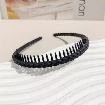 Модная пластиковая повязка на голову с крестом для женщин и девочек с зубами, нескользящая гибкая повязка на голову для мытья лица, аксессуары для укладки волос, новые