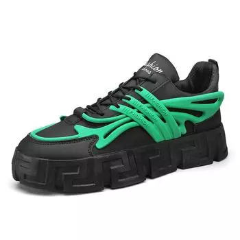 Модные мужские кроссовки на платформе, новые мужские прогулочные туфли в стиле панк, повседневные мужские кроссовки в уличном стиле, баскетбольные спортивные кроссовки, мужская студенческая обувь 2024 39 чёрный