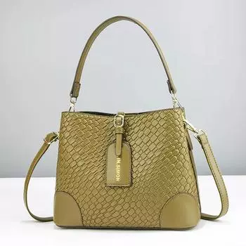 Модная плетеная кожаная женская сумка, модная дизайнерская женская сумка через плечо, классическая сумка через плечо в стиле ретро, городская сумка-тоут для поездок на работу