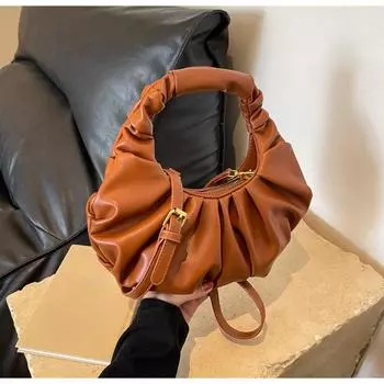 Модная плиссированная маленькая сумка для женщин, новая осенне-зимняя маленькая квадратная сумка в стиле ретро, простая диагональная сумка на плечо серебряный