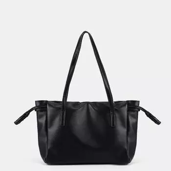 Модная плиссированная сумка-ведро Cloud Bucket с завязками на шнурке для женщин с простым и роскошным ощущением. Сумка через плечо на одно плечо чёрный