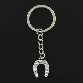 Модная Подкова 21x16 мм кулон 30 мм брелок для ключей металлическая цепочка бронзовый мужской автомобильный держатель подарочный сувенирный брелок бронзовый