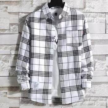 Модная подростковая рубашка, мужская весенняя блузка с длинным рукавом, повседневные рубашки для мужчин, топы 3XL