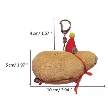 Модная подвеска в виде капибары, привлекательная плюшевая кукла, уникальный аксессуар для сумки, изысканная кукла, подвеска, портативная сумка, подвеска на каждый день