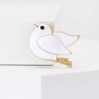 Модная популярная брошь в виде голубя из эмали из сплава, универсальная женская брошь для свитера, пальто, корсажа, украшение