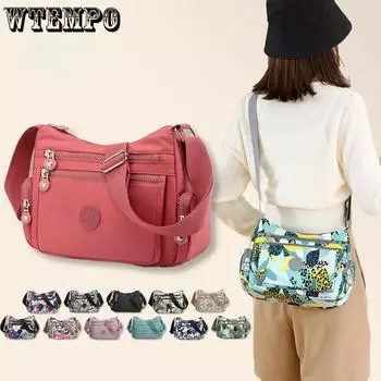 Модная популярная сумка через плечо, большая вместимость, повседневная сумка через плечо, женская нейлоновая повседневная косметичка, сумка для мамы чёрный