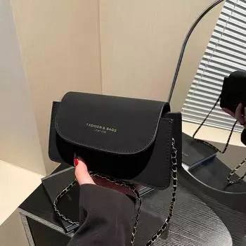 Модная популярная женская сумка через плечо, сумка на плечо на каждый день, квадратная сумка на цепочке коричневый