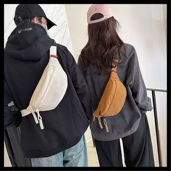 Модная поясная сумка для женщин, поясная сумка в стиле банан, повседневная вельветовая поясная сумка для женщин, сумка через плечо через плечо, новая коричневый