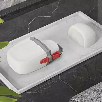 Модная портативная герметичная водонепроницаемая мыльница для путешествий, походов и кемпинга - дизайн слива белый