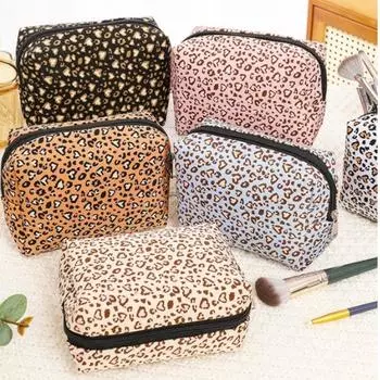 Модная портативная косметичка с леопардовым принтом для женщин, косметички, дорожный органайзер, косметичка для туалетных принадлежностей, женская косметичка, кошелек