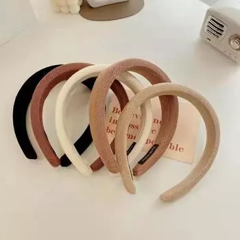 Модная повязка на голову кофейного цвета, винтажный широкий обруч для волос для девочек, мягкая губка, элегантный головной убор, аксессуары для волос для девочек и женщин хаки
