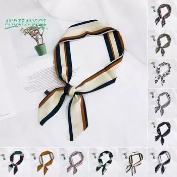 Модная повязка на голову с геометрическим узором - ручка сумки, завязанная лентой, тюрбан из искусственного шелка, длинная повязка для волос для женщин и мужчин E