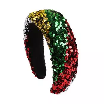 Модная повязка на голову с губкой и подкладкой, шириной 2 дюйма, повязка на голову с блестками, аксессуары для волос для взрослых женщин и девушек