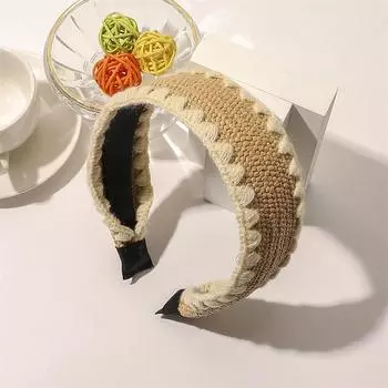 Модная повязка на голову женская повязка для волос широкая боковая шерстяная рафия с перекрещенным узлом повязки на голову для девочек повязка для волос аксессуары для волос головной убор новый